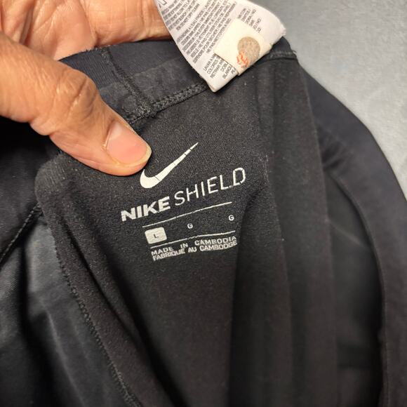 Nike Shield Running Tights Pants Compress Athletic Performance Track Reflective - Picture 3 of 16